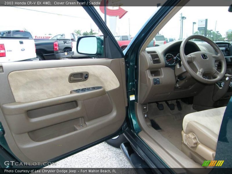 Clover Green Pearl / Saddle 2003 Honda CR-V EX 4WD
