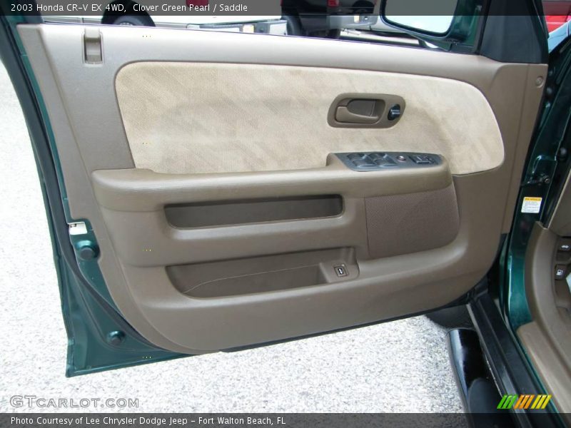 Clover Green Pearl / Saddle 2003 Honda CR-V EX 4WD