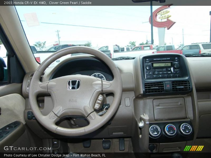 Clover Green Pearl / Saddle 2003 Honda CR-V EX 4WD