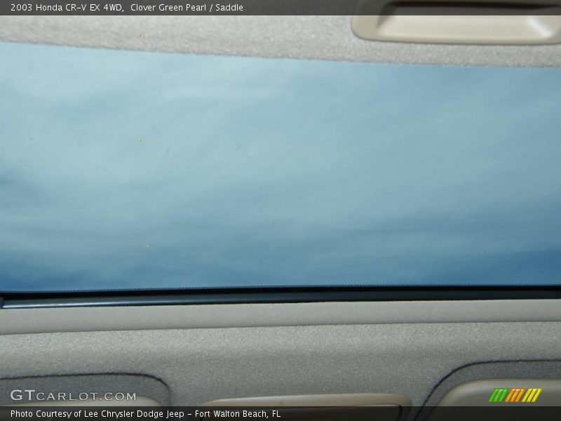 Clover Green Pearl / Saddle 2003 Honda CR-V EX 4WD