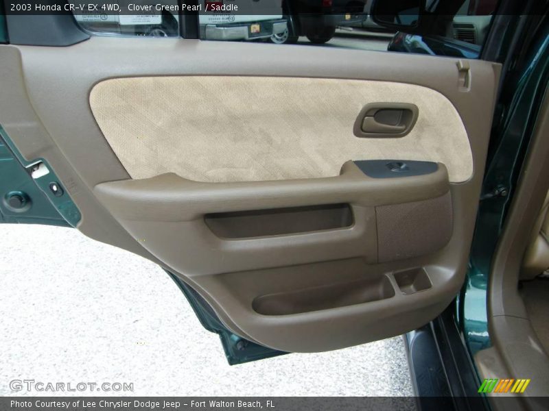 Clover Green Pearl / Saddle 2003 Honda CR-V EX 4WD