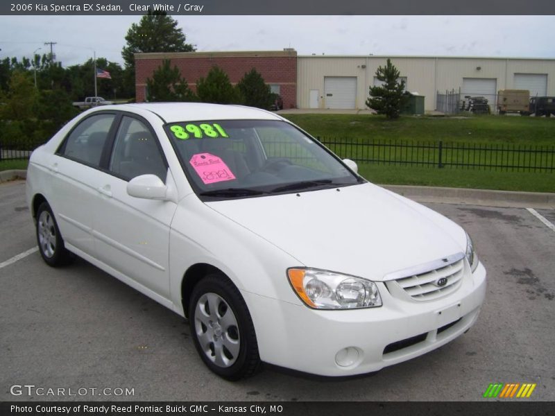 Clear White / Gray 2006 Kia Spectra EX Sedan