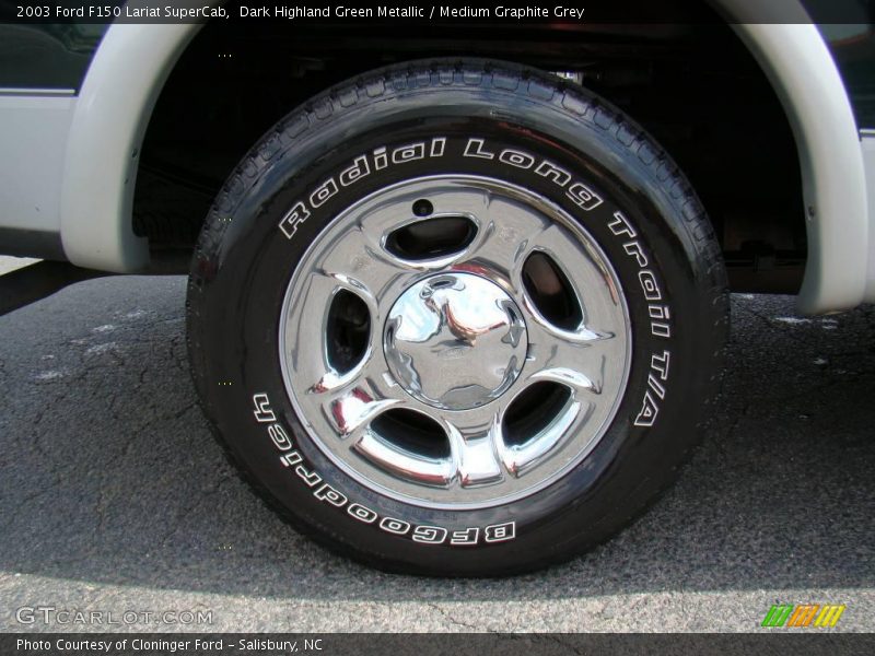 Dark Highland Green Metallic / Medium Graphite Grey 2003 Ford F150 Lariat SuperCab