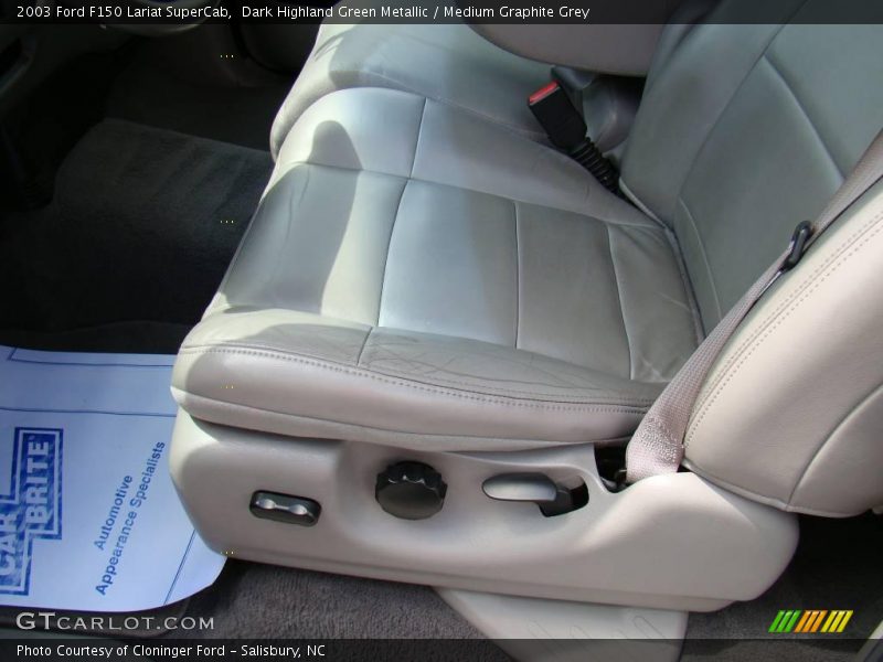 Dark Highland Green Metallic / Medium Graphite Grey 2003 Ford F150 Lariat SuperCab