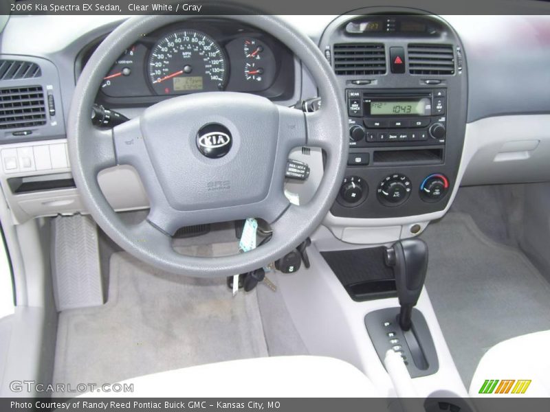 Clear White / Gray 2006 Kia Spectra EX Sedan