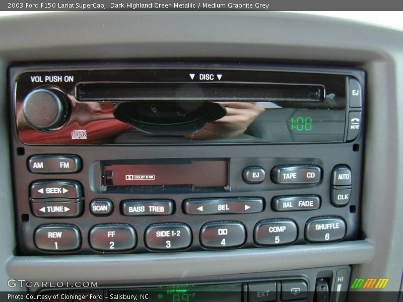 Dark Highland Green Metallic / Medium Graphite Grey 2003 Ford F150 Lariat SuperCab