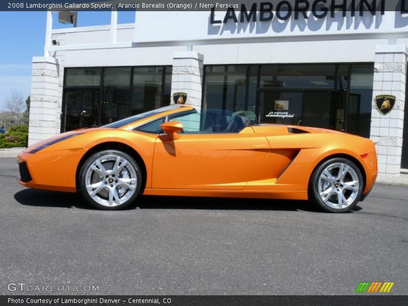 Arancio Borealis (Orange) / Nero Perseus 2008 Lamborghini Gallardo Spyder