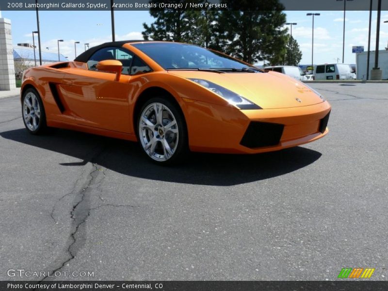 Arancio Borealis (Orange) / Nero Perseus 2008 Lamborghini Gallardo Spyder
