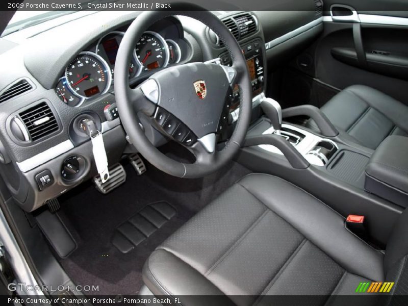 Crystal Silver Metallic / Black 2009 Porsche Cayenne S