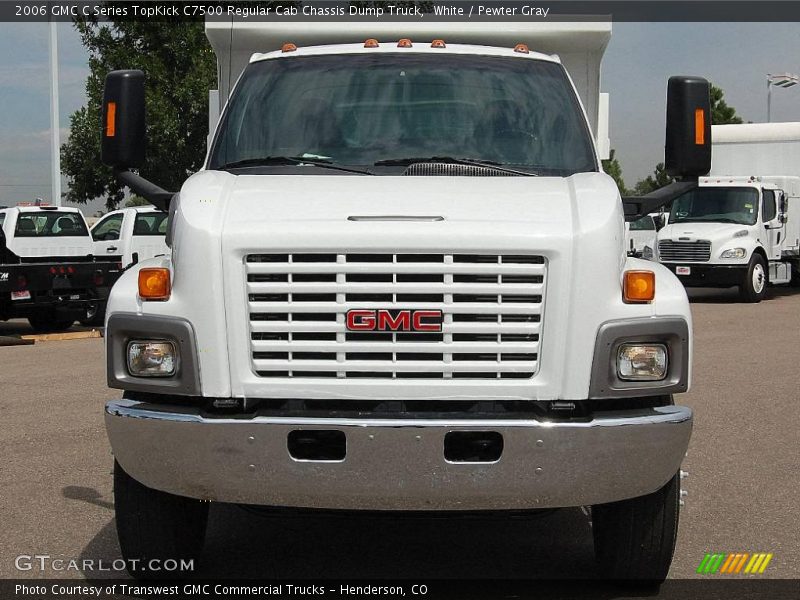 White / Pewter Gray 2006 GMC C Series TopKick C7500 Regular Cab Chassis Dump Truck