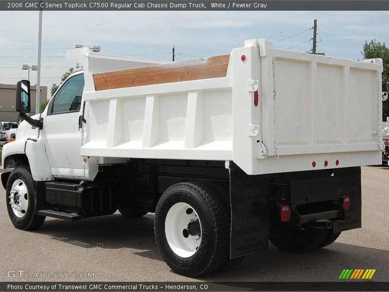 White / Pewter Gray 2006 GMC C Series TopKick C7500 Regular Cab Chassis Dump Truck