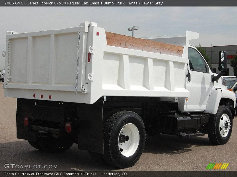 White / Pewter Gray 2006 GMC C Series TopKick C7500 Regular Cab Chassis Dump Truck