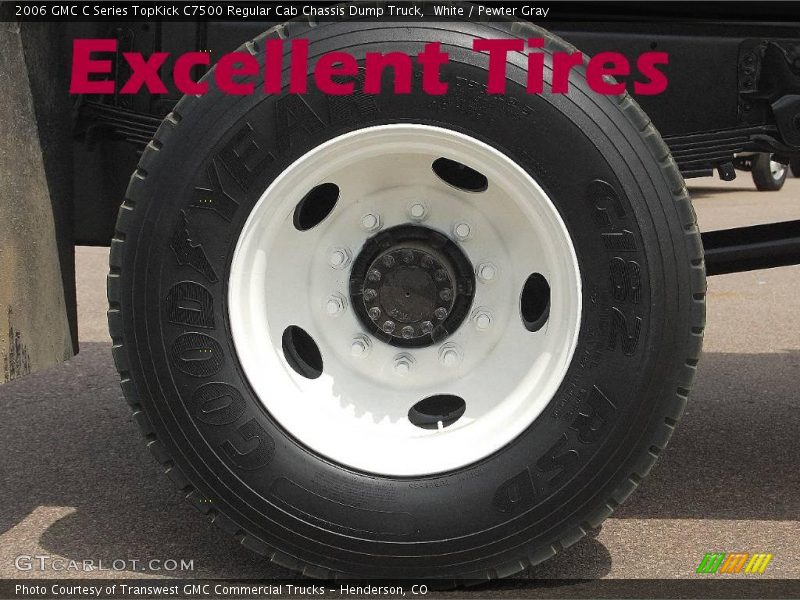 White / Pewter Gray 2006 GMC C Series TopKick C7500 Regular Cab Chassis Dump Truck