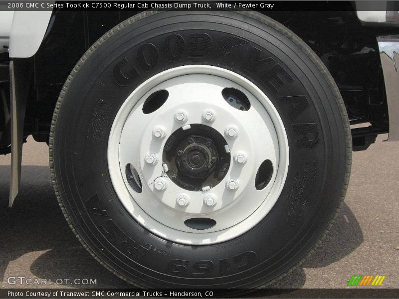 White / Pewter Gray 2006 GMC C Series TopKick C7500 Regular Cab Chassis Dump Truck