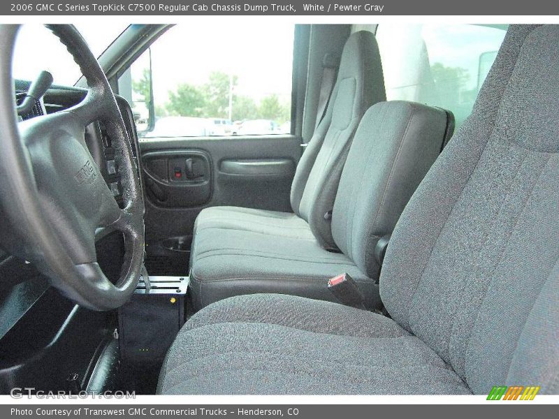 White / Pewter Gray 2006 GMC C Series TopKick C7500 Regular Cab Chassis Dump Truck