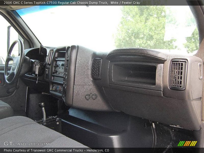 White / Pewter Gray 2006 GMC C Series TopKick C7500 Regular Cab Chassis Dump Truck
