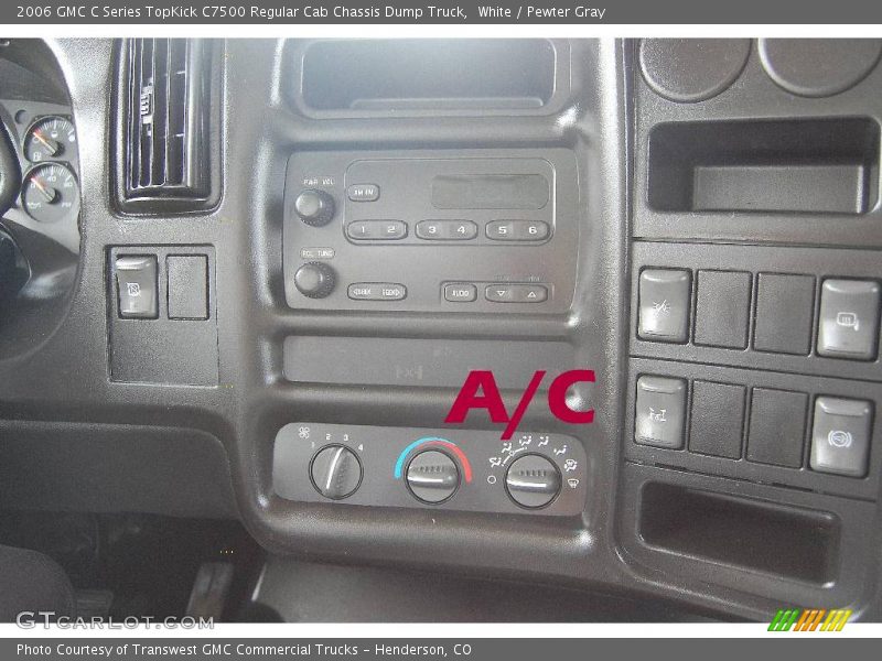 White / Pewter Gray 2006 GMC C Series TopKick C7500 Regular Cab Chassis Dump Truck