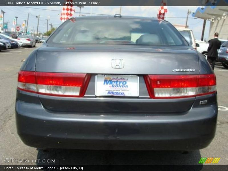 Graphite Pearl / Black 2004 Honda Accord EX V6 Sedan