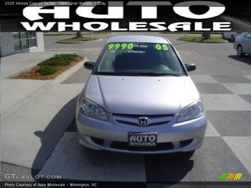 Satin Silver Metallic / Gray 2005 Honda Civic LX Sedan