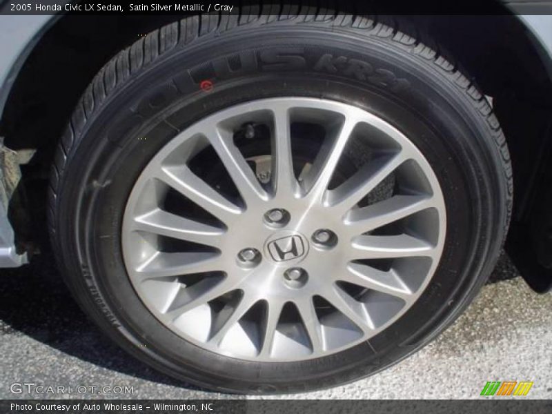 Satin Silver Metallic / Gray 2005 Honda Civic LX Sedan