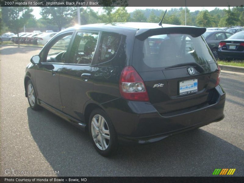 Nighthawk Black Pearl / Black 2007 Honda Fit Sport