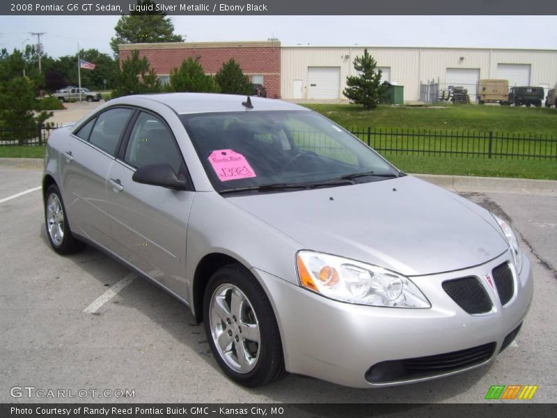 Liquid Silver Metallic / Ebony Black 2008 Pontiac G6 GT Sedan