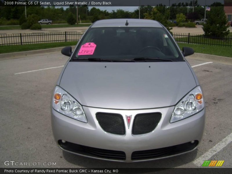 Liquid Silver Metallic / Ebony Black 2008 Pontiac G6 GT Sedan
