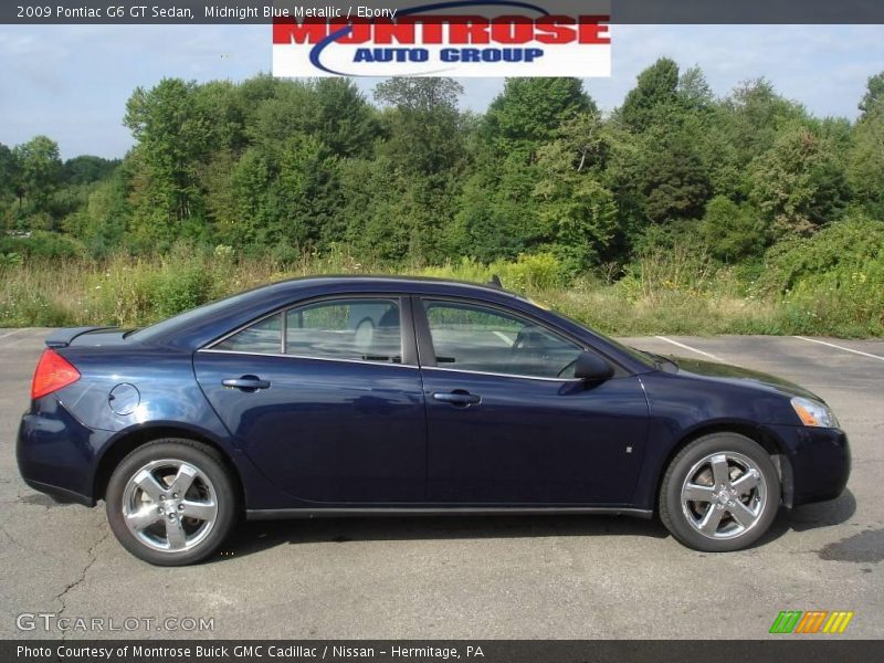 Midnight Blue Metallic / Ebony 2009 Pontiac G6 GT Sedan