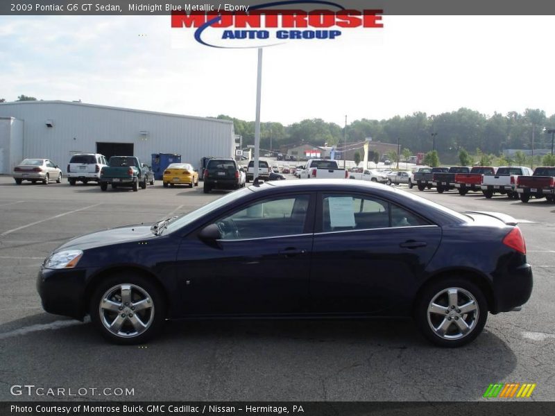 Midnight Blue Metallic / Ebony 2009 Pontiac G6 GT Sedan