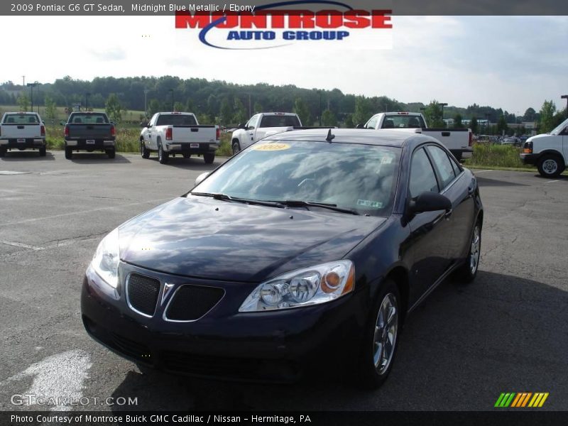 Midnight Blue Metallic / Ebony 2009 Pontiac G6 GT Sedan