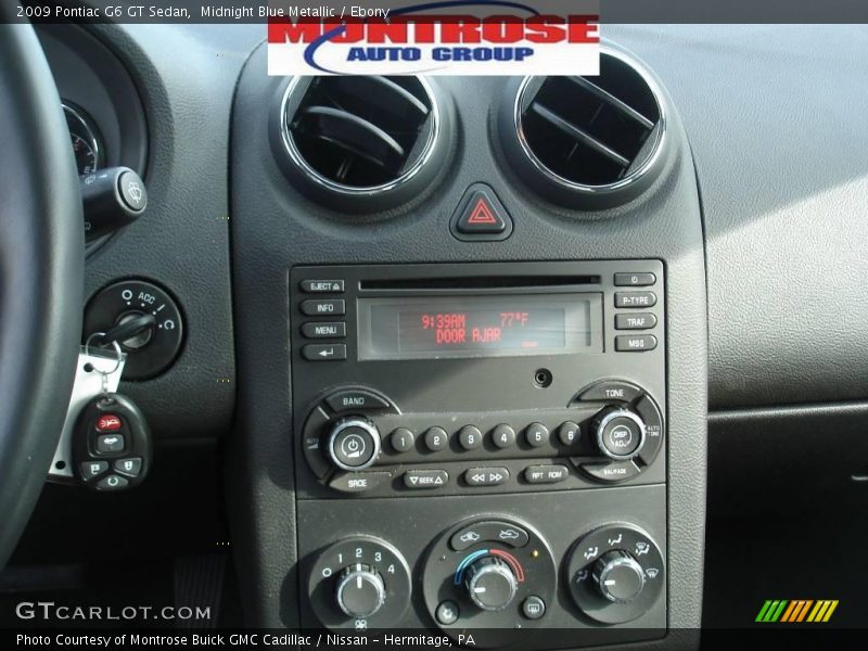 Midnight Blue Metallic / Ebony 2009 Pontiac G6 GT Sedan