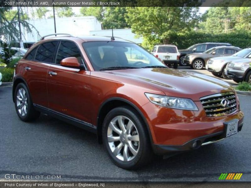 Autumn Copper Metallic / Brick/Black 2007 Infiniti FX 35 AWD