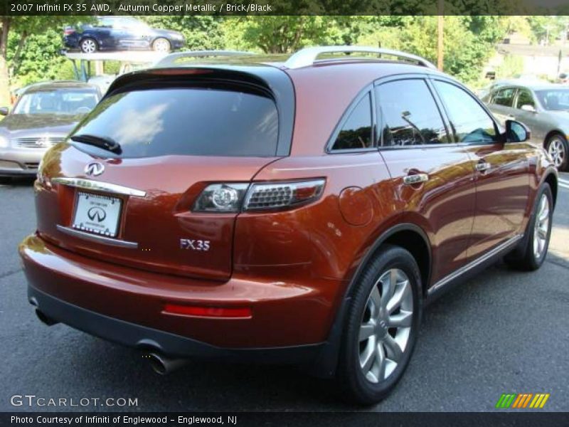 Autumn Copper Metallic / Brick/Black 2007 Infiniti FX 35 AWD