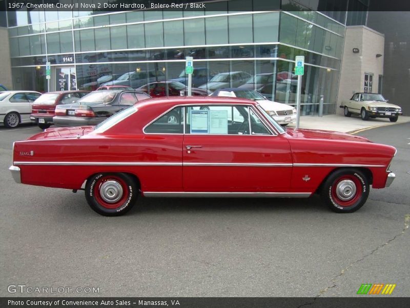 Bolero Red / Black 1967 Chevrolet Chevy II Nova 2 Door Hardtop