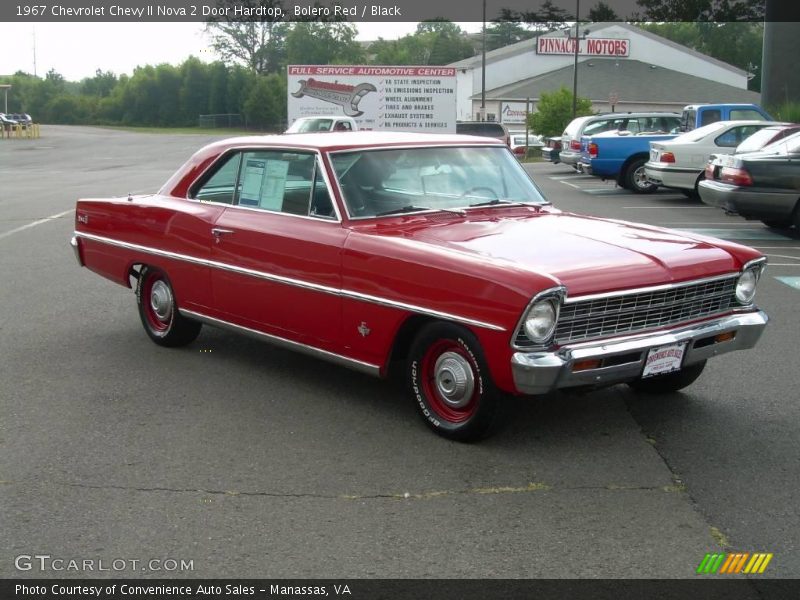 Bolero Red / Black 1967 Chevrolet Chevy II Nova 2 Door Hardtop