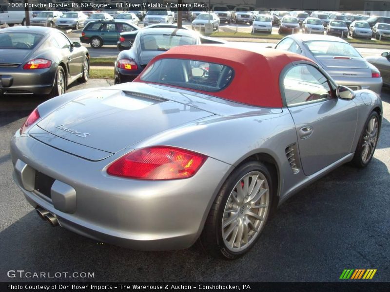 GT Silver Metallic / Carrera Red 2008 Porsche Boxster RS 60 Spyder