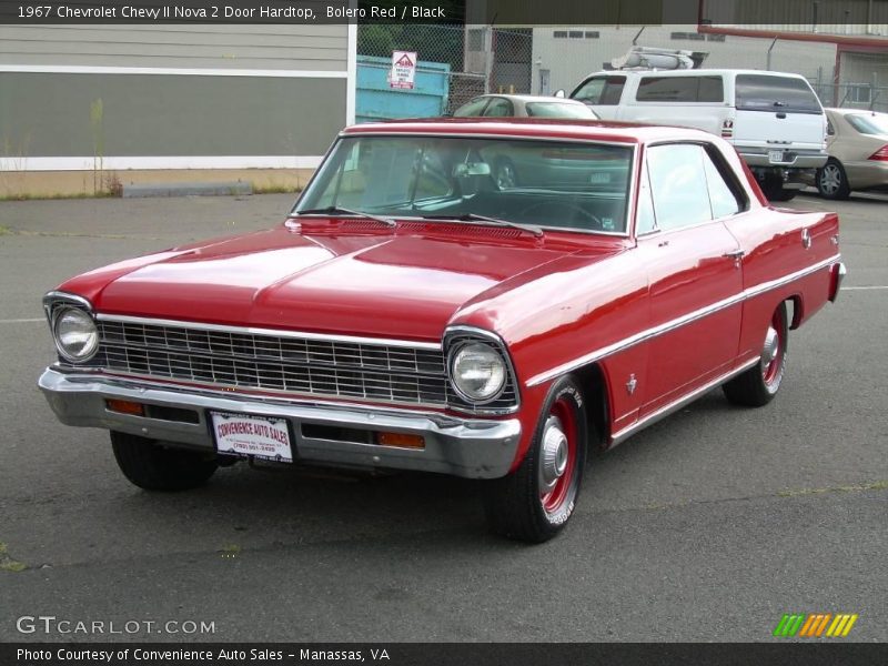 Bolero Red / Black 1967 Chevrolet Chevy II Nova 2 Door Hardtop