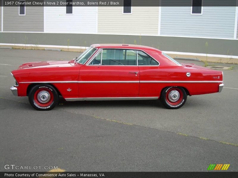 Bolero Red / Black 1967 Chevrolet Chevy II Nova 2 Door Hardtop