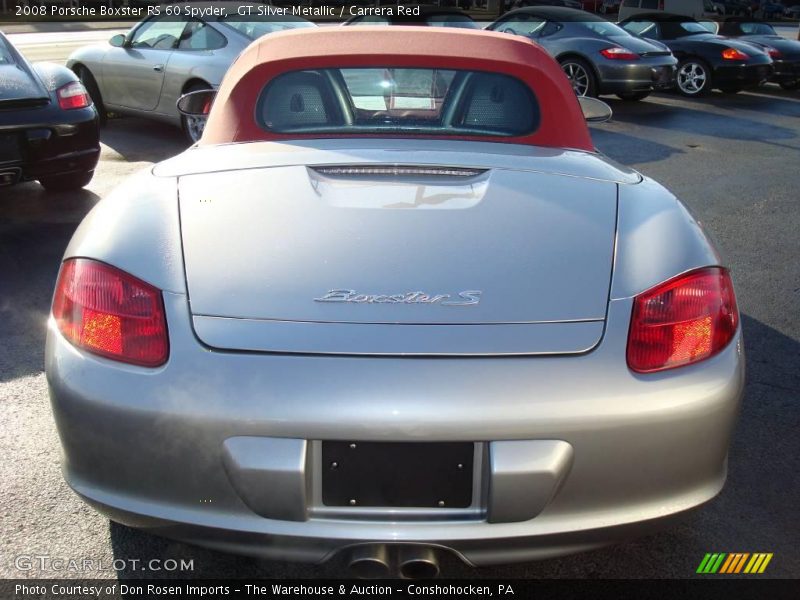 GT Silver Metallic / Carrera Red 2008 Porsche Boxster RS 60 Spyder