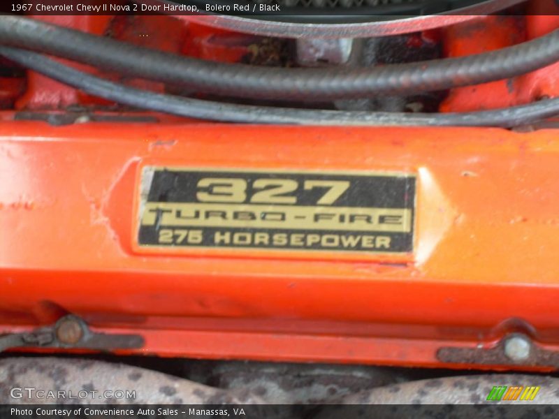 Bolero Red / Black 1967 Chevrolet Chevy II Nova 2 Door Hardtop