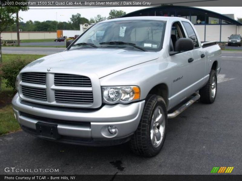 Bright Silver Metallic / Dark Slate Gray 2003 Dodge Ram 1500 SLT Quad Cab 4x4