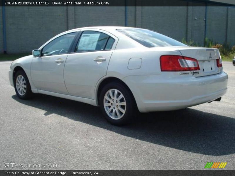 Dover White Pearl / Medium Gray 2009 Mitsubishi Galant ES