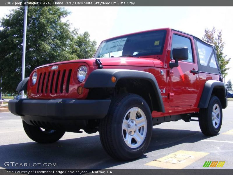 Flame Red / Dark Slate Gray/Medium Slate Gray 2009 Jeep Wrangler X 4x4