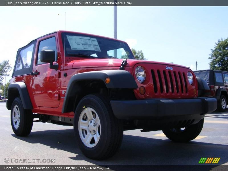 Flame Red / Dark Slate Gray/Medium Slate Gray 2009 Jeep Wrangler X 4x4