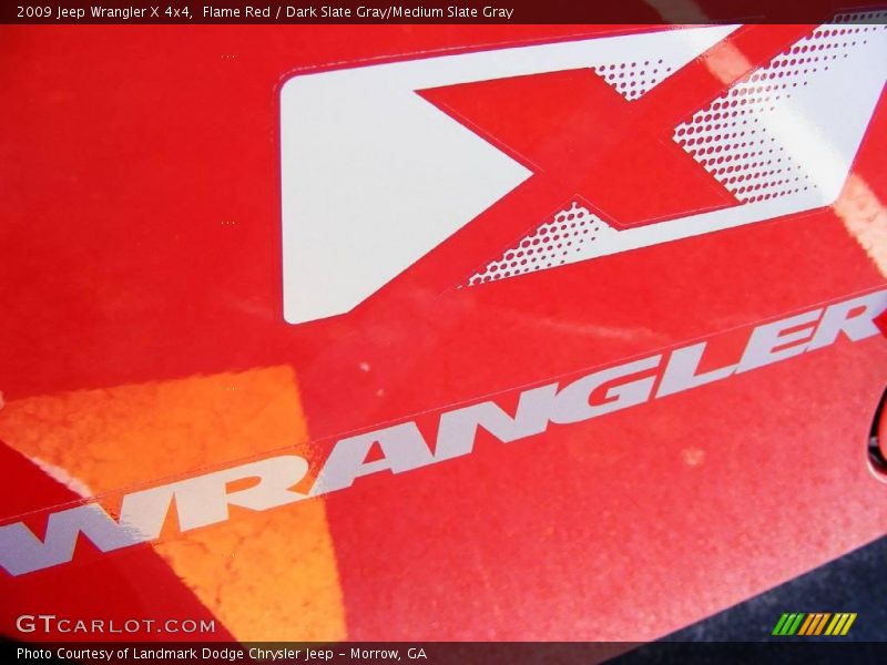 Flame Red / Dark Slate Gray/Medium Slate Gray 2009 Jeep Wrangler X 4x4