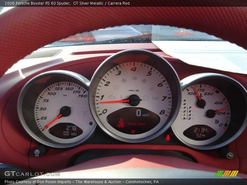 GT Silver Metallic / Carrera Red 2008 Porsche Boxster RS 60 Spyder