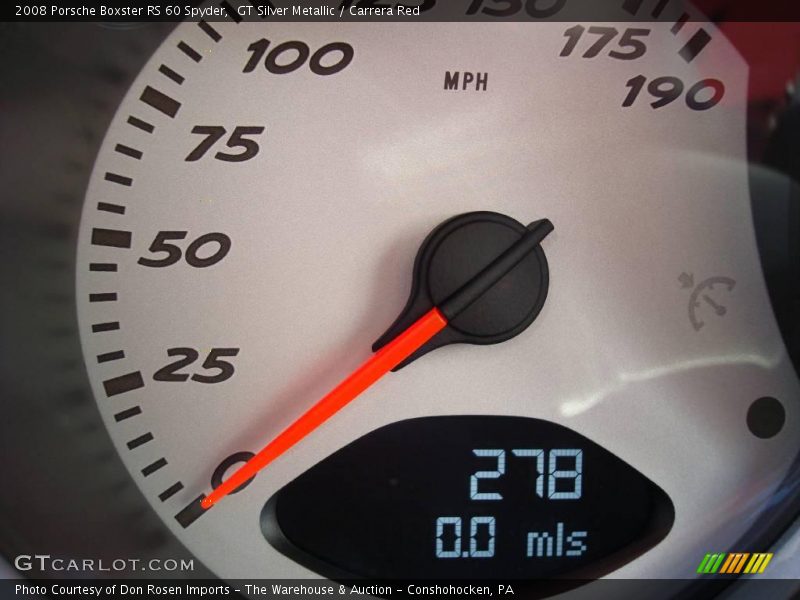 GT Silver Metallic / Carrera Red 2008 Porsche Boxster RS 60 Spyder