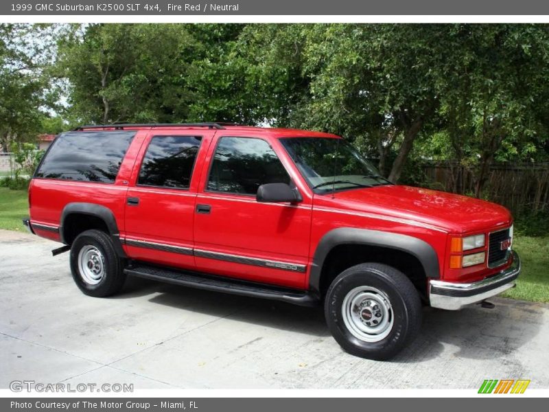 Fire Red / Neutral 1999 GMC Suburban K2500 SLT 4x4