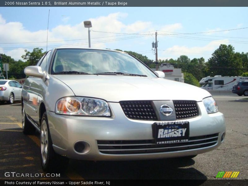 Brilliant Aluminum Metallic / Taupe Beige 2006 Nissan Sentra 1.8 S