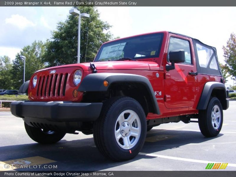 Flame Red / Dark Slate Gray/Medium Slate Gray 2009 Jeep Wrangler X 4x4